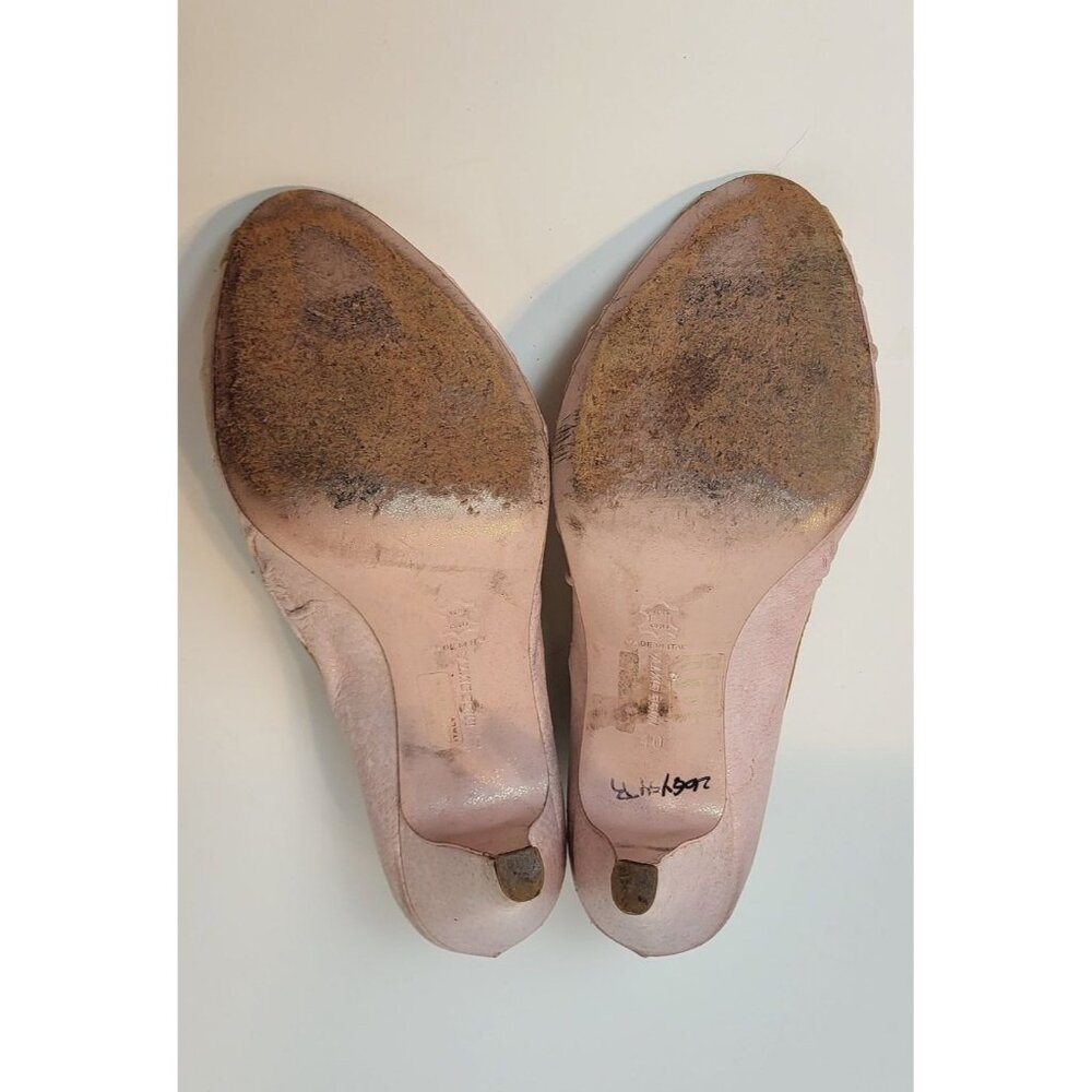 Miss Sixty Peep Toe Slip On Leather Heels Size 9 - Picture 5 of 7